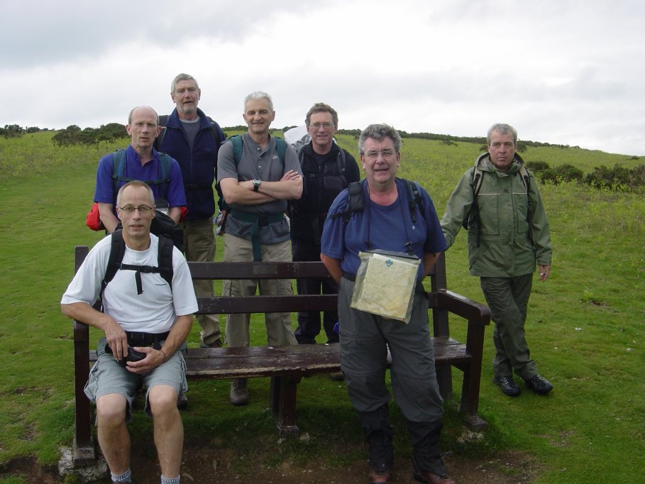 Walk up. L to R - John W, Paul, Pat, Andy, Graham, Dick & Richard